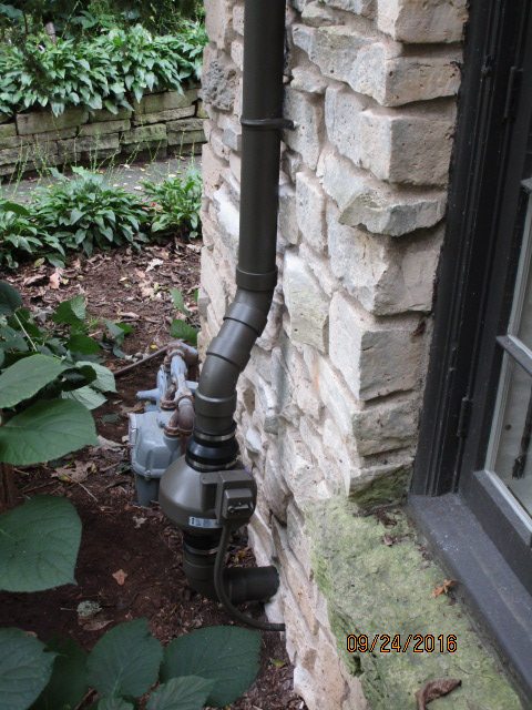 exterior radon mitigation system in Rockford Illinois